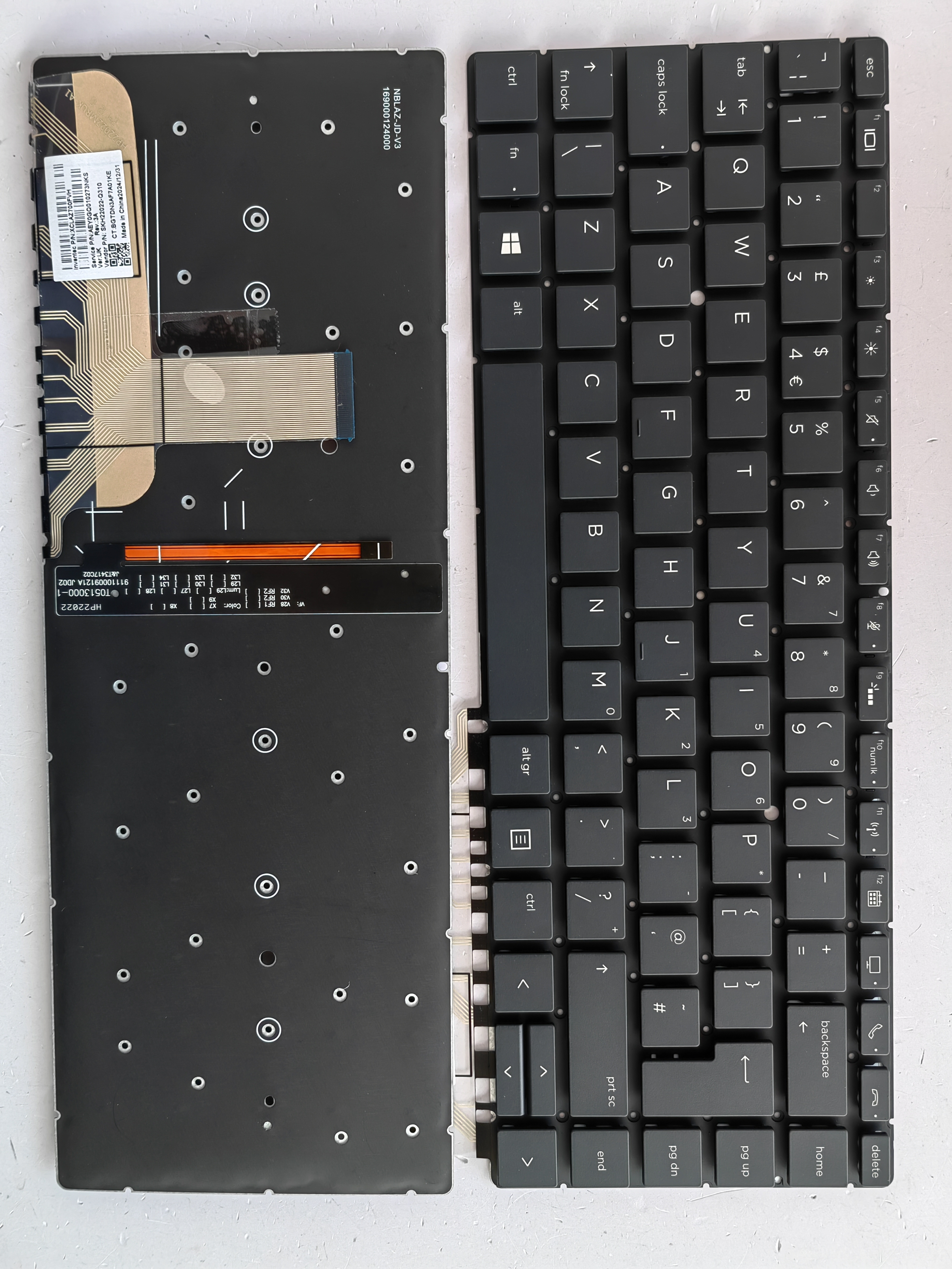 Picture of New Replacement Laptop Keyboard For HP 1040G5 BLACK Backlit (OEM) Uk Layout